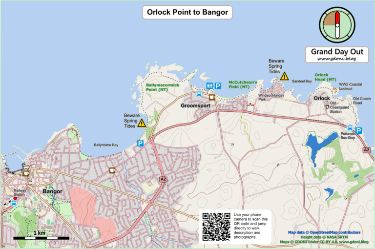 Orlock Point Map Orlock Point to Bangor | Grand Day Out (NI)